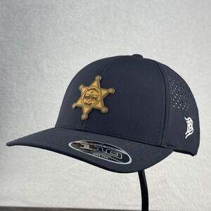 BILT Hat Flexfit One Ten Sheriff‎ Patch Perforated Back Mens Strap Back